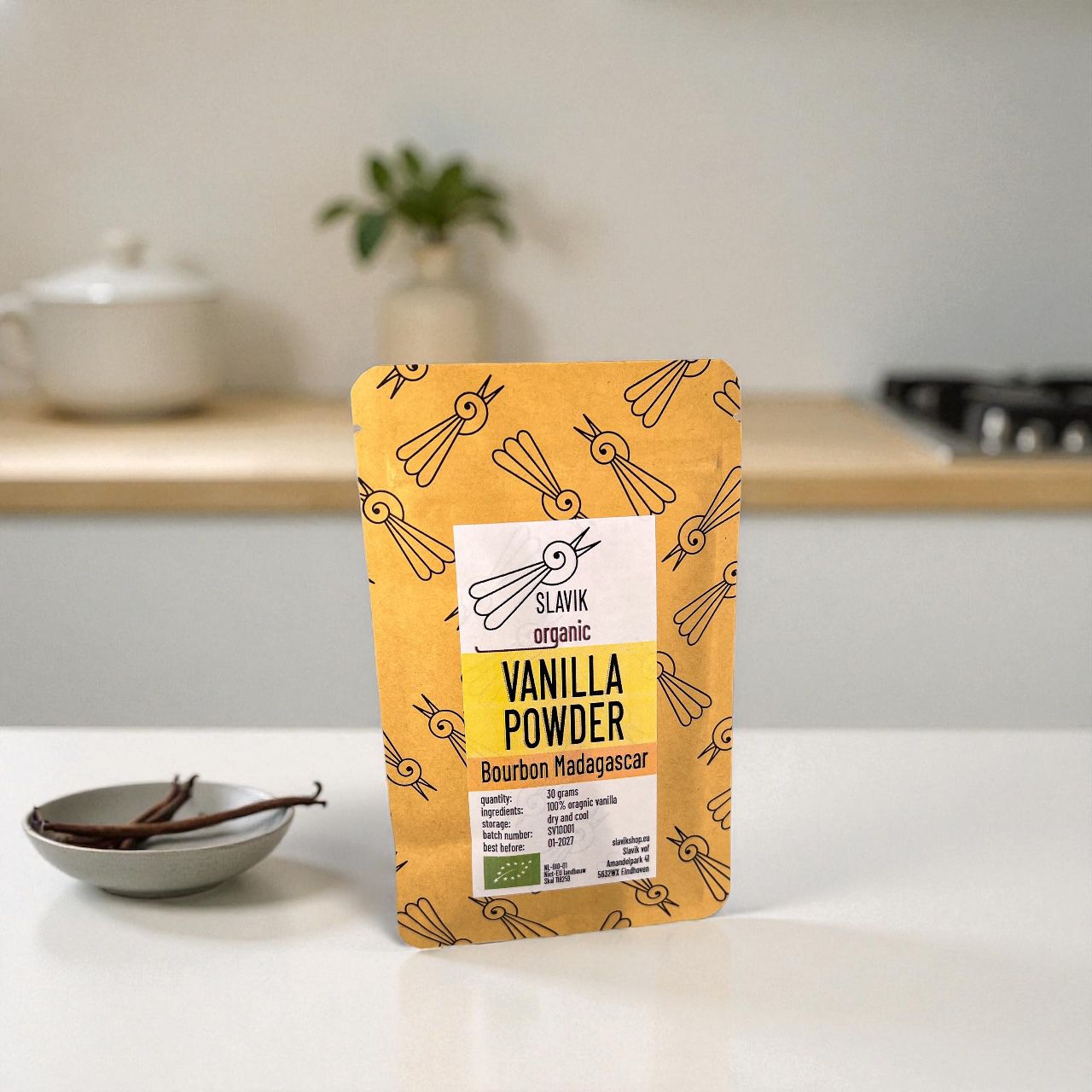 100% Pure Organic Bourbon Vanilla Powder – Ground from Whole Pods